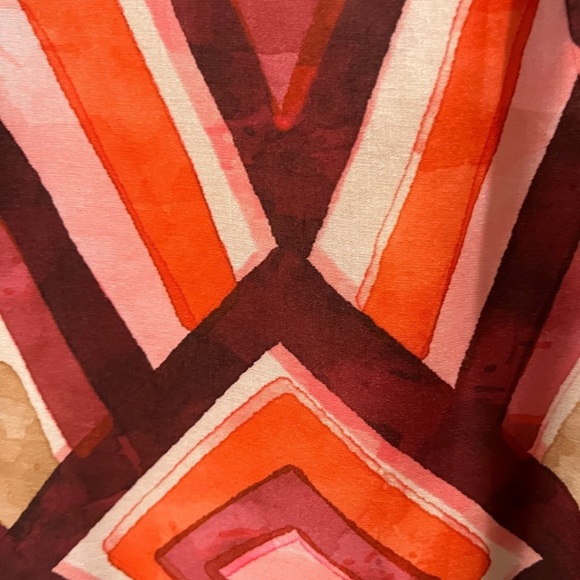 THML Tanya Rust Patterned Puff Sleeve Mini Dress size S - Picture 8 of 8